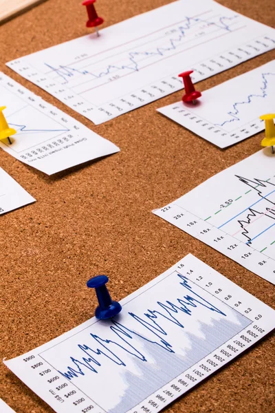 Finanzgrafiken und Diagramme — Stockfoto