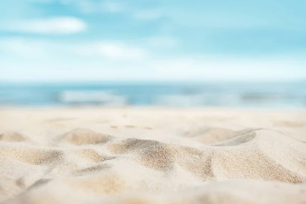 Tropické Letní Písečná Pláž Pozadí Mořského Nebe Kopírovat Prostor — Stock fotografie