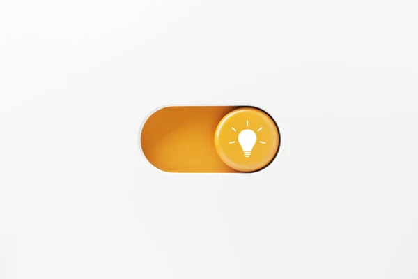 Toggle Switch Buttons Idea Light Bulb Icon Creative Idea Sign — Foto de Stock