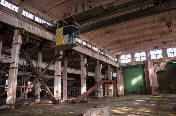 Khabarovsk Russia October 2021 Interior View Old Abandoned Building Industrial — Stock Photo, Image