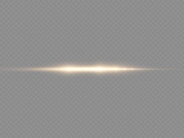 Yatay ışık ışını, parlak sarı yatay çizgi