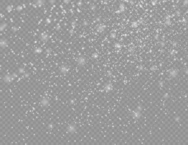Beyaz toz parçacıkları, parlayan ışıklar, yıldız.