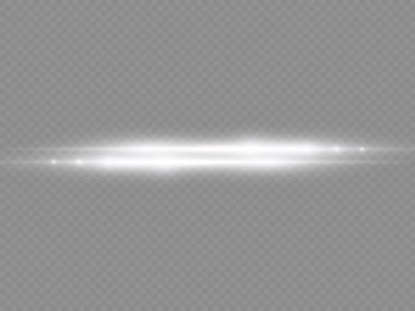 Yatay ışık ışınları, parlayan beyaz yatay çizgi