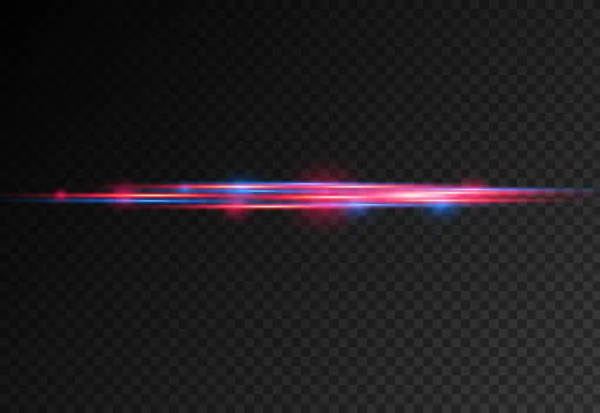 红色，蓝色运动线，水平光线. — 图库矢量图片
