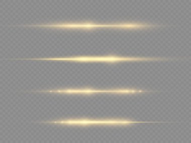 Yatay ışık ışını, parlak sarı yatay çizgi