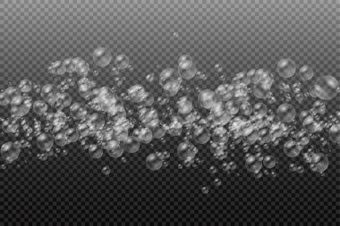 Bir dizi gerçekçi renkli sabun köpüğü.. 