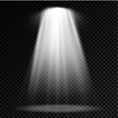 Beyaz spot ışığı, projektör ışığı efekti.