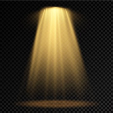 Sarı spot ışığı, projektör ışığı efekti.