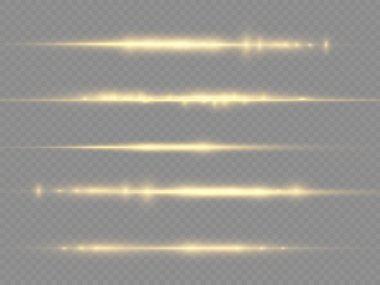 Yatay ışık ışını, parlak sarı yatay çizgi