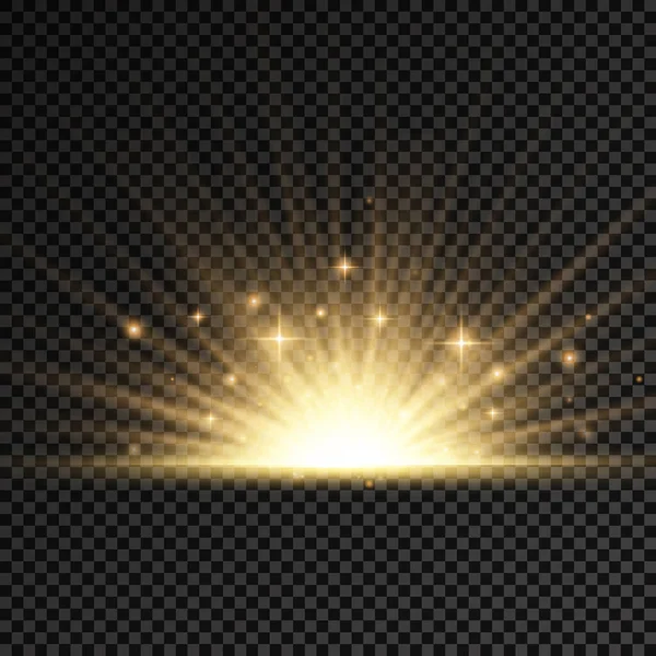 Güneş patlaması, sarı parlak ışıklar güneş ışınları.