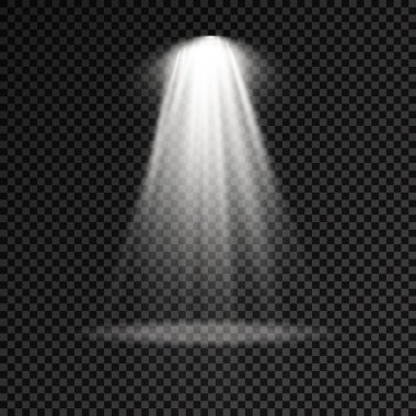 Beyaz spot ışığı, projektör ışığı efekti.