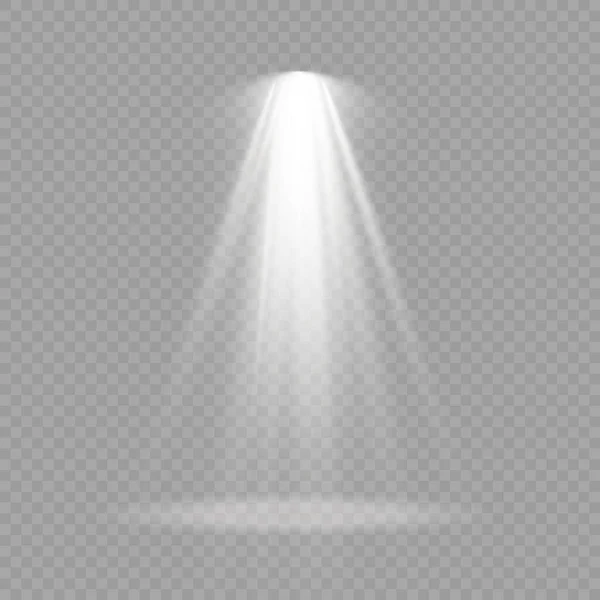 Set de proyector blanco, efecto de luz del proyector. — Archivo Imágenes Vectoriales