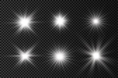 Parlayan beyaz ışık, patlayan güneş ışınları..