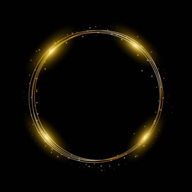 Parlayan altın ışık halkası ışığı..