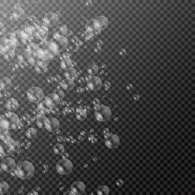 Bir dizi gerçekçi renkli sabun köpüğü.. 