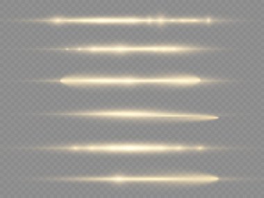 Yatay ışık ışını, parlak sarı yatay çizgi