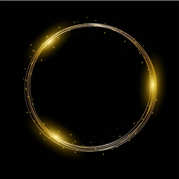 Parlayan altın ışık halkası ışığı..