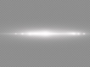 Yatay ışık ışınları, parlayan beyaz yatay çizgi