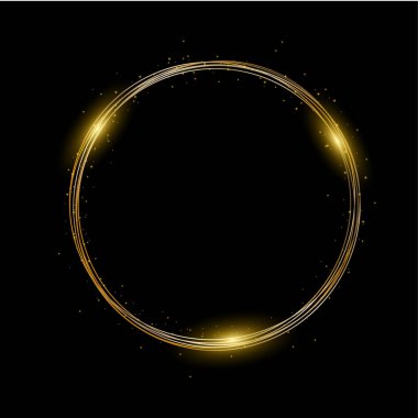 Parlayan altın ışık halkası ışığı..