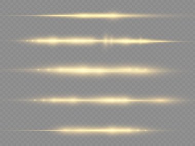 Yatay ışık ışını, parlak sarı yatay çizgi