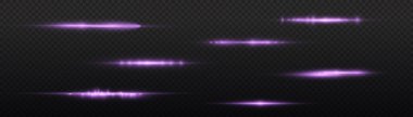 Yatay mor ışık ışınları, flaş mor çizgi.