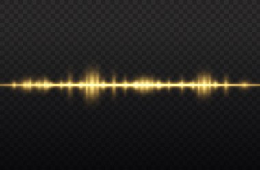 Yatay ışık ışını, parlak sarı yatay çizgi