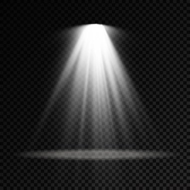 Beyaz spot ışığı, projektör ışığı efekti.