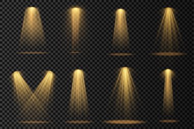 Sarı spot ışığı, projektör ışığı efekti.
