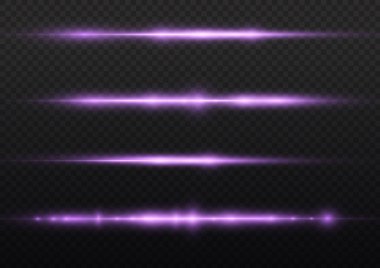 Yatay mor ışık ışınları, flaş mor çizgi.