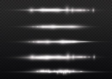 Yatay ışık ışınları, parlayan beyaz yatay çizgi