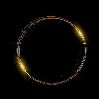 Parlayan altın ışık halkası ışığı..