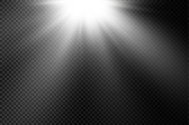 Beyaz spot ışığı, projektör ışığı efekti.