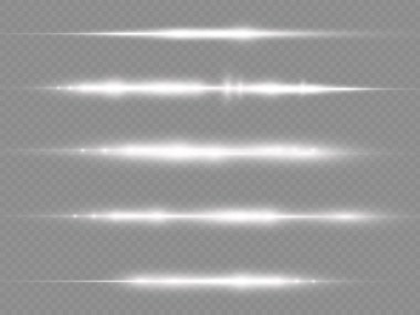 Yatay ışık ışınları, parlayan beyaz yatay çizgi