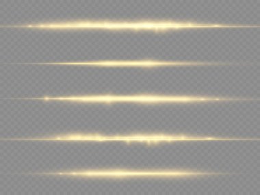 Yatay ışık ışını, parlak sarı yatay çizgi