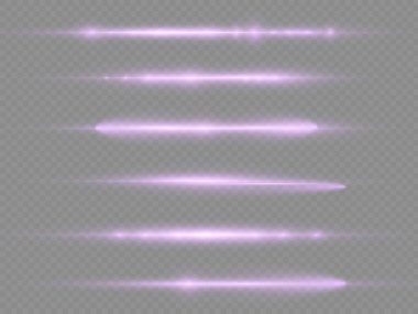 Yatay mor ışık ışınları, flaş mor çizgi.