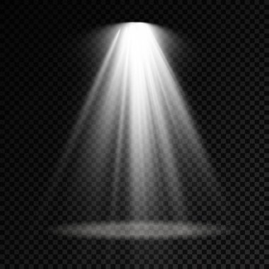 Beyaz spot ışığı, projektör ışığı efekti.