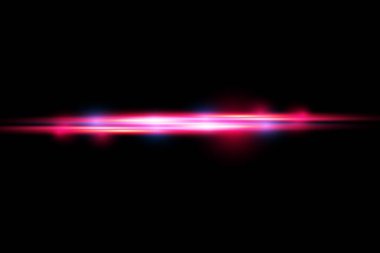 Kırmızı mavi hareketli polis hattı, yatay ışık huzmeleri