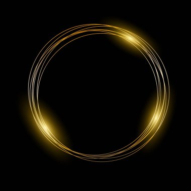 Parlayan altın ışık halkası ışığı..