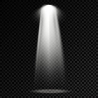 Beyaz spot ışığı, projektör ışığı efekti.