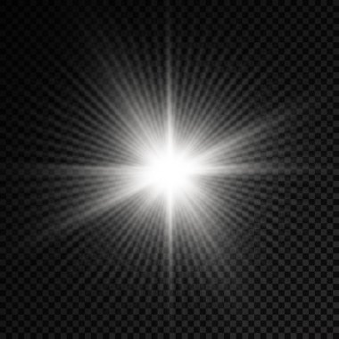 Parlayan beyaz ışık, patlayan güneş ışınları..