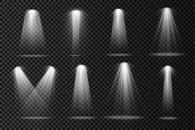 Beyaz spot ışığı, projektör ışığı efekti.