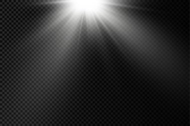 Beyaz spot ışığı, projektör ışığı efekti.