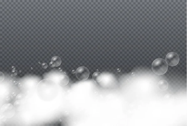 Ställ bad skum med schampo bubblor, tvål. — Stockfoto
