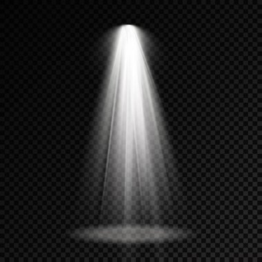 Beyaz spot ışığı, projektör ışığı efekti.