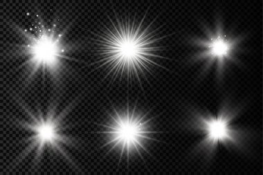 Parlayan beyaz ışık, patlayan güneş ışınları..