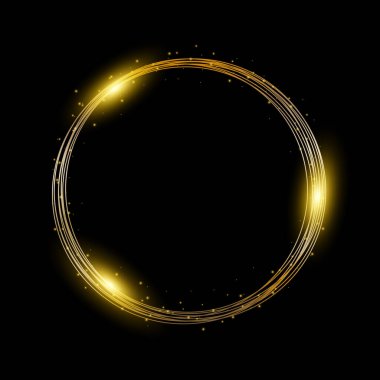 Parlayan altın ışık halkası ışığı..