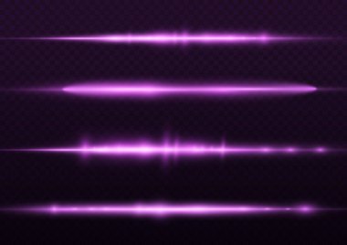 Yatay mor ışık ışınları, flaş mor çizgi.