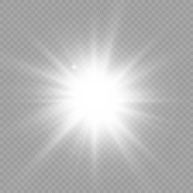Parlayan beyaz ışık, patlayan güneş ışınları..
