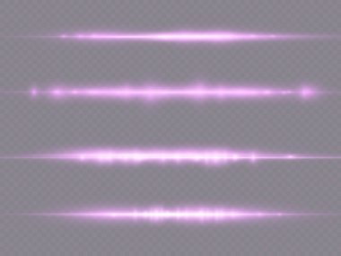 Yatay mor ışık ışınları, flaş mor çizgi.