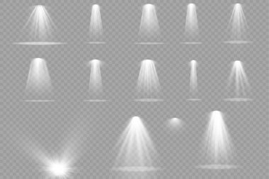 Beyaz spot ışığı, projektör ışığı efekti.